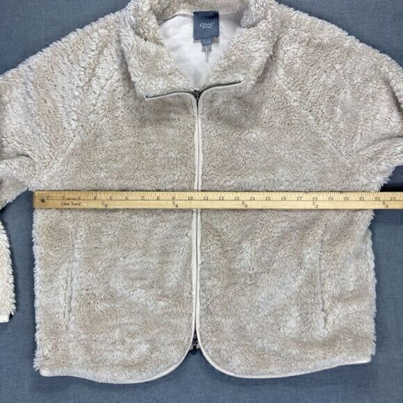 Lysse Fleece Jacket Womens Sz L Beige Elora Sherpa Full Zip Cozy Teddy Bear Coat - Picture 12 of 16